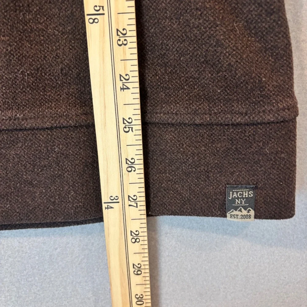 Jachs NY Mens Brown Wool Blend Crewneck Sweatshirt Pullover Size M 1799235